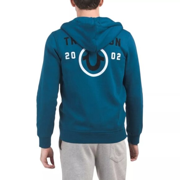 True Religion Men's Sz L Fleece Sweatsuit Hoodie Joggers Tracksuit Gift Set NWT - Picture 4 of 7